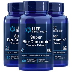 3PACK Life Extension BCM-95 Super Bio-Curcumin 400mg,Turmeric Extract 60 Capsule