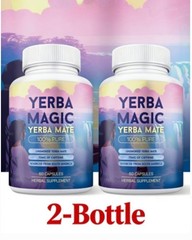 Brainista Yerba Magic: 100% Pure Unsmoked Yerba Mate, 75mg Caffeine, 60 Capsules