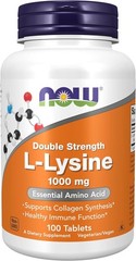 (PACK OF 2 )NOW Foods L-Lysine Double Strength 1000mg Tablets – 100 Count