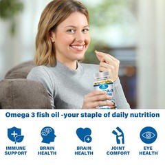 Triple Strength Omega-3 Fish Oil, 2500mg Support Heart, Brain & Joint Health