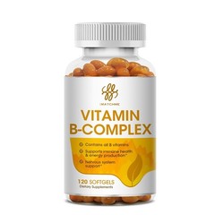 Vitamin B Complex 120 Capsules B1,B2,B3,B5,B6,B7,B9,B12, Immune Support Pills
