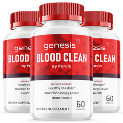 (3 Pack) Genesis Blood Clean Capsules Strength Formula Maximum Overall Wellness