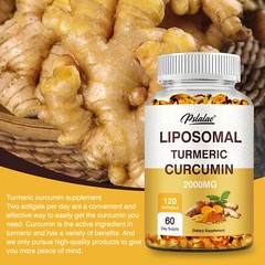 Liposomal Turmeric Curcumin Capsules 2000mg – 95% Curcuminoids – Boost Immunity