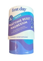 First Day Nighttime Reset Magnesium Gummies for Teens Calming, No Melatonin