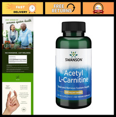Acetyl L-Carnitine 500mg – 100 Capsules, Supports Energy & Brain Health, Dietary