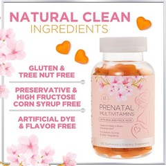 Prenatal Women’s Multi-Vitamins with A, C, D, B12, DHA and Folic Acid