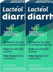 QTY 2 Lacteol DiarrhEase Reduce The Duration Of Diarrhea – 10 Caps Exp 9/26
