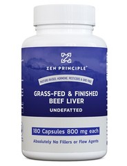 Ultra-Pure Desiccated Beef Liver Capsules, Grass-Fed, Cows. No GMO or Hormones.