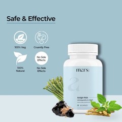 Mars by GHC Surge Max Contains Shilajit, Ashwagandha, Gokshura Safed Musli 60Cap