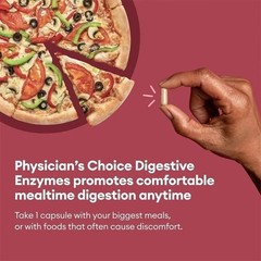 Physician’s CHOICE Digestive Enzymes – Multi Enzymes, Organic Prebiotics – 60 C