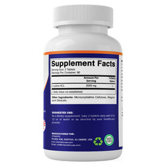 Vitamatic L-Lysine 2000 mg Per Serving | 180 Tablets | Essential Amino Acid