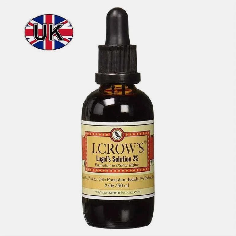 Lugol’S J.Crow’S Solution 2Oz Of Iodine 2% 2025 UK