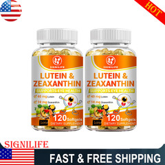 120 Capsules Lutein & Zeaxanthin 50mg Non-GMO Eye Health Support Vitamins