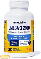 OceanBlue Omega-3 2100mg Fish Oil 60 Softgels EXP 9/28 FAST SHIPPING