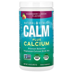 2 X Natural Vitality, Calm�, Plus Calcium, Drink Mix, Raspberry-Lemon, 16 oz (4