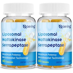 Liposomal Nattokinase 12,000 FU Serrapeptase 360,000 SPU Enzyme Supplement