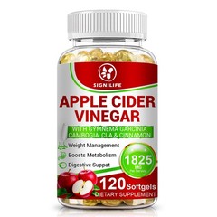 Weight Loss Apple Cider Vinegar w Garcinia Pills ACV & CLA Fat Burner 120 Ct-