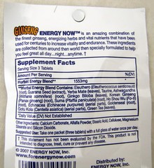 Ginseng Energy Now Herbal Supplements Box of 24 Packs 72 Pills Weight Loss