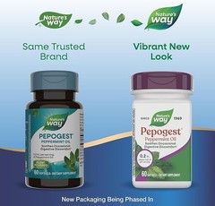 Nature’s Way Pepogest Peppermint Oil, Soothes Occasional 60 Count (Pack of 1)