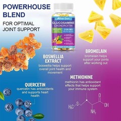 Glucosamine Chondroitin MSM Triple Strength Turmeric Joint Support 2100mg