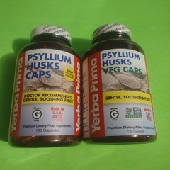 2 Yerbas PRIMA PSYLLIUM HUSKS*DIETARY FIBER 625mg, 180×2=360-Capsules🤗