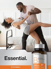 B12 Sublingual 1000 mcg | 400 Dissolvable Vitamins | Vegan Tablets | by Horbaach