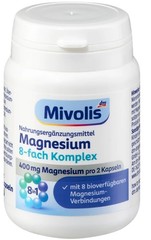 4x Mivolis Magnesium 8-Complex 60 Capsules 400mg , 42 g; Ships from Germany