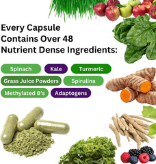 Earth’S Blend Women’S Once Daily Multivitamin with Iron, 48 Organic Superfoods,