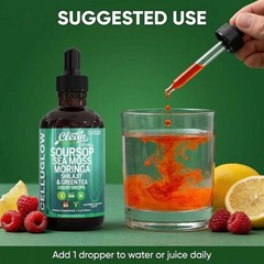 CelluGlow Soursop Bitters Drops with Sea Moss & Moringa – Immune Support 4oz