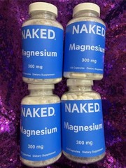 4-Pack Naked Nutrition Magnesium 300 Mg Dietary Supplement 120 x4=480 Capsules