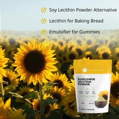 Kate Naturals Sunflower Lecithin Powder for Baking Bread Gummies Cooking 4oz …