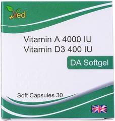 VED Vitamin A & D Softgel Capsules Immune & Bone Health Support Daily 15×2