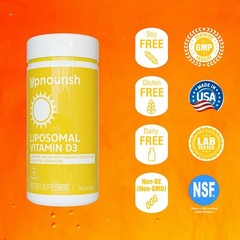 UpNourish Liposomal Vitamin D3 5000 IU (125 mcg) – 1 Year Supply – 365 softgels