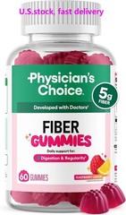 Physician’s Choice Fiber Gummies for Digestive Health & Regularity – Raspberry L
