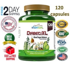BLOOD SUGAR SUPPORT SUPPLEMENT 120 Capsules Natural Control & Blood Regulator