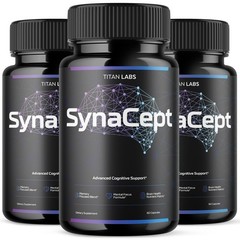 (3 Pack) SynaCept Nootropic All Natural Brain Supplement Syna Cept 180 Capsules