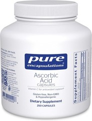 Pure Encapsulations Ascorbic Acid Capsules – 1,000 mg Vitamin C 250 capsules