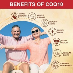 CoQ10 200mg Softgels Vitamin E Omega 3 6 9 PQQ High Absorption Coenzyme Q10