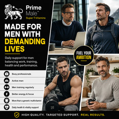Prime Male T Vitamins – Men’s Multivitamin Energy, Immune & Testosterone Support