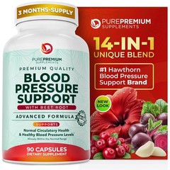 PurePremium Beet Root Capsules for Blood Pressure Support – 14-in-1 Formula with