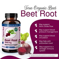 TrueMed Beetroot Supplement, Beet as Beta Vulgaris 1500 Mg 60 Capsules