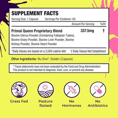 Share Primal Queen Beef Organ Supplement for Women 60ct – 1 MONTH SUPPLY!