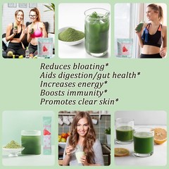 Super Greens Powder Reduce Bloat Digestive Health & More 3 flavors-30 packets