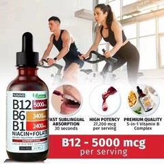 1-5 Bottles Vitamin B Complex Liquid Drops Sublingual Vitamin B12 B6 Dietary
