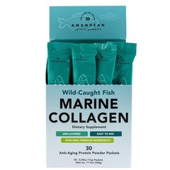AMANDEAN Marine Collagen Peptides Powder Stick Packs. Wild-Caught Fish. 30 Si…