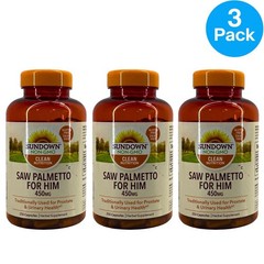 Sundown Saw Palmetto For Him 450mg 250 Capsules 3 Pack Exp 08/2026 New