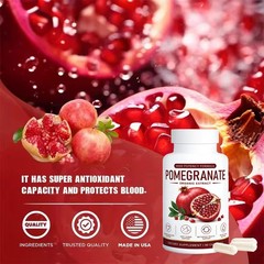 3X Alevia Organic Pomegranate Extract Capsules Natural Antioxidant Supplement