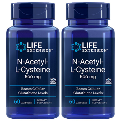 N-Acetyl Cysteine (NAC) 600mg 2X60 caps by Life Extension