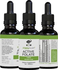 Active Folate Pure Liquid Extract Supplement – L-Methylfolate for Better Brain B