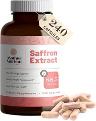 Mother Nutrient Saffron Extract 88.5mg Vegan Non-GMO 240 Capsules